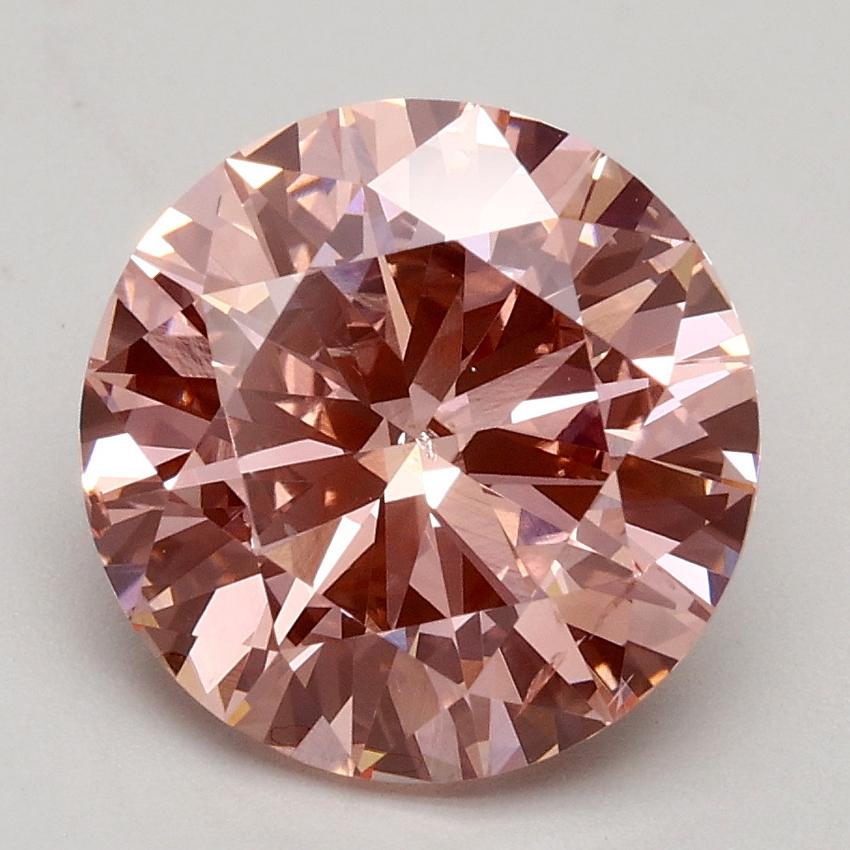 2.50 Ct. Fancy Intense Pink Round Lab Grown Diamond