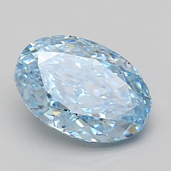 2.04 Ct. Fancy Vivid Blue Oval Lab Grown Diamond