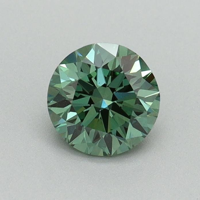 0.58 Ct. Fancy Vivid Green Round Lab Grown Diamond