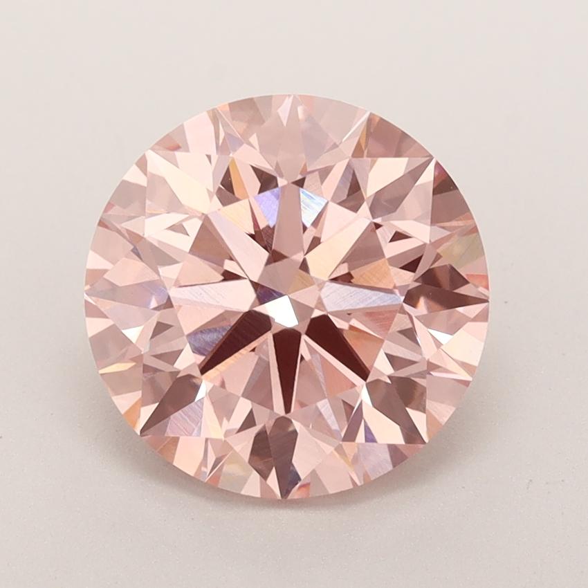 3.29 Ct. Fancy Intense  Pink Round Lab Grown Diamond