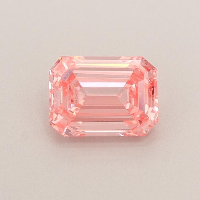 0.43 Ct. Fancy Intense Orangey Pink Emerald Lab Grown Diamond