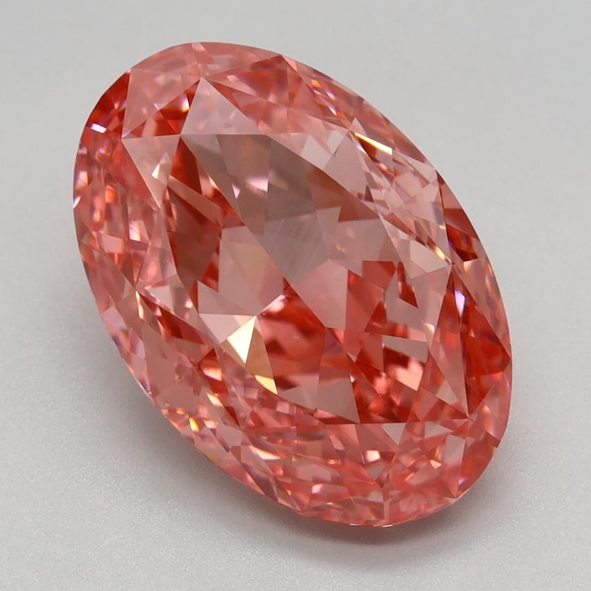 4.16 Ct. Fancy Vivid Pink Oval Lab Grown Diamond