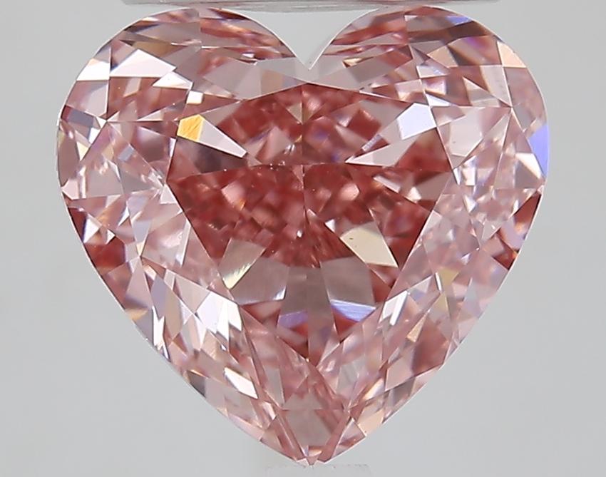 3.60 Ct. Fancy Vivid Pink Heart Lab Grown Diamond