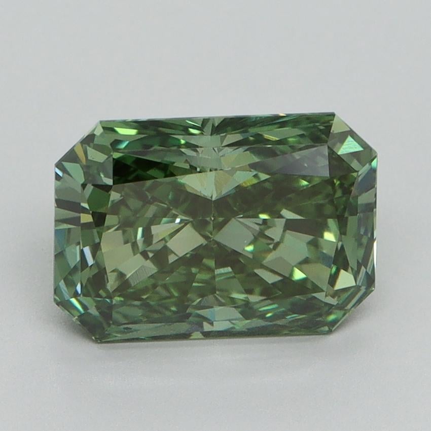 2.58 Ct. Fancy Vivid Green Radiant Lab Grown Diamond