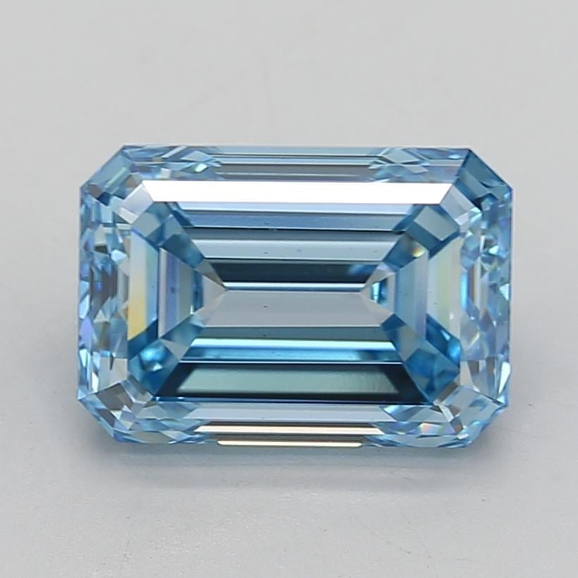 5.06 Ct. Fancy Intense  Blue Emerald Lab Grown Diamond