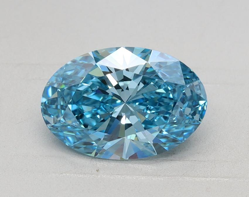1.15 Ct. Fancy Vivid Blue Oval Lab Grown Diamond
