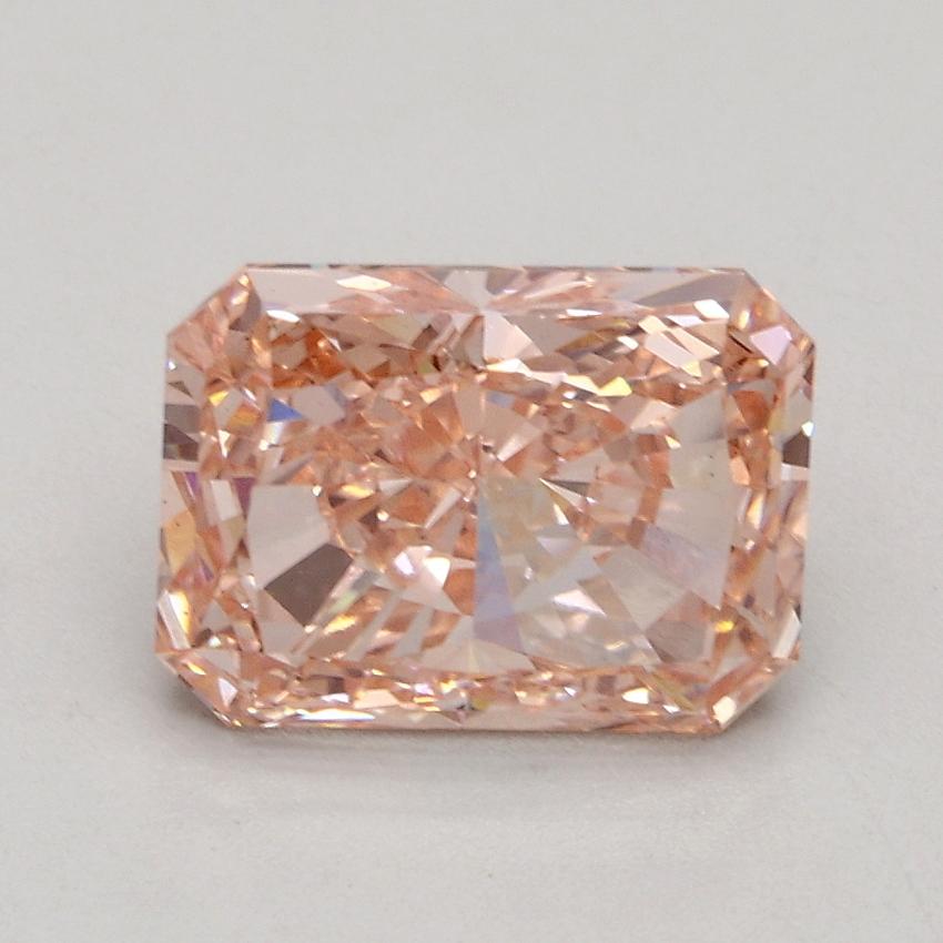 1.80 Ct. Fancy Orangy Pink Radiant Lab Grown Diamond