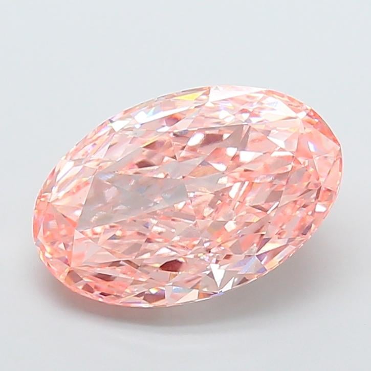 8.59 Ct. Fancy Vivid Pink Oval Lab Grown Diamond