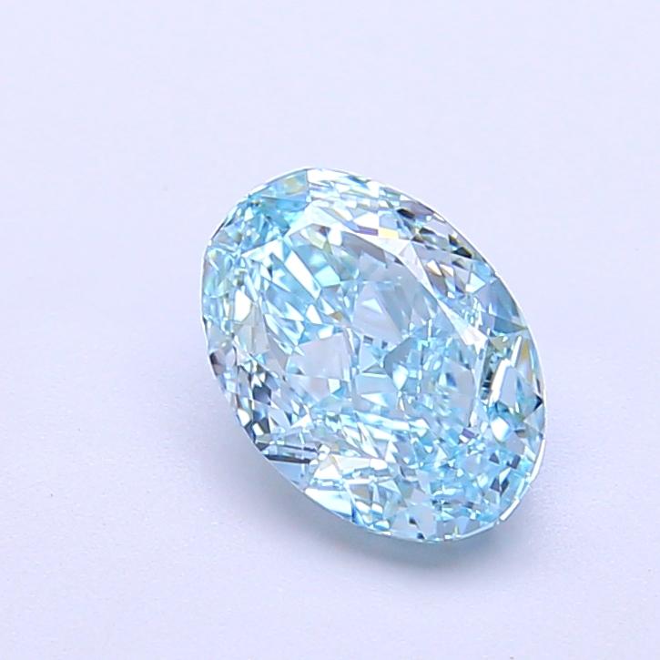 1.19 Ct. Fancy Vivid  Blue Oval Lab Grown Diamond