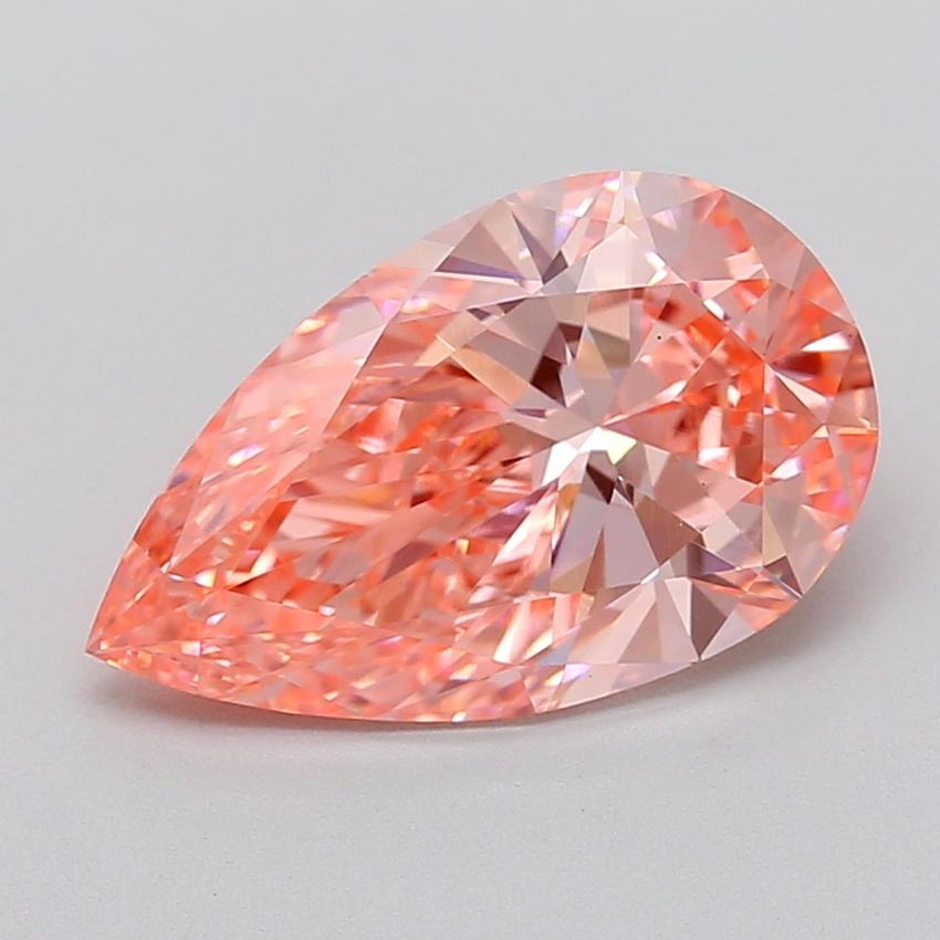 4.01 Ct. Fancy Vivid  Pink Pear Lab Grown Diamond