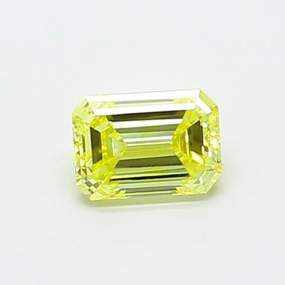 0.54 Ct. Fancy Intense  Yellow Emerald Lab Grown Diamond