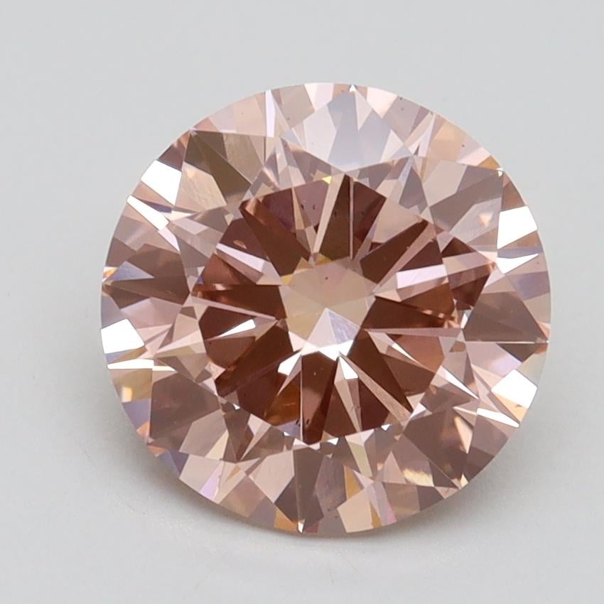 2.42 Ct. Fancy Intense Pink Round Lab Grown Diamond