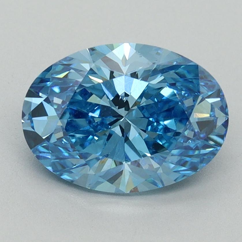 2.04 Ct. Fancy Vivid Blue Oval Lab Grown Diamond