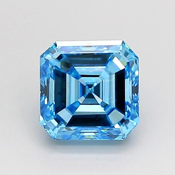 1.00 Ct. Fancy Vivid  Blue Asscher Lab Grown Diamond