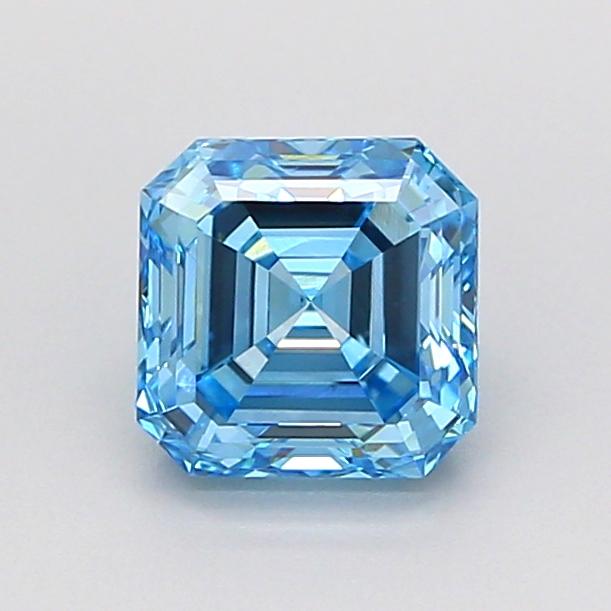 1.04 Ct. Fancy Vivid  Blue Asscher Lab Grown Diamond