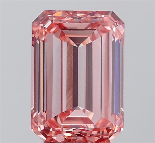 3.39 Ct. Fancy Intense  Pink Emerald Lab Grown Diamond