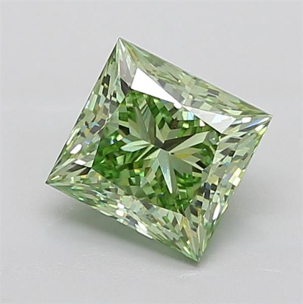 2.73 Ct. Fancy Vivid  Green Princess Lab Grown Diamond
