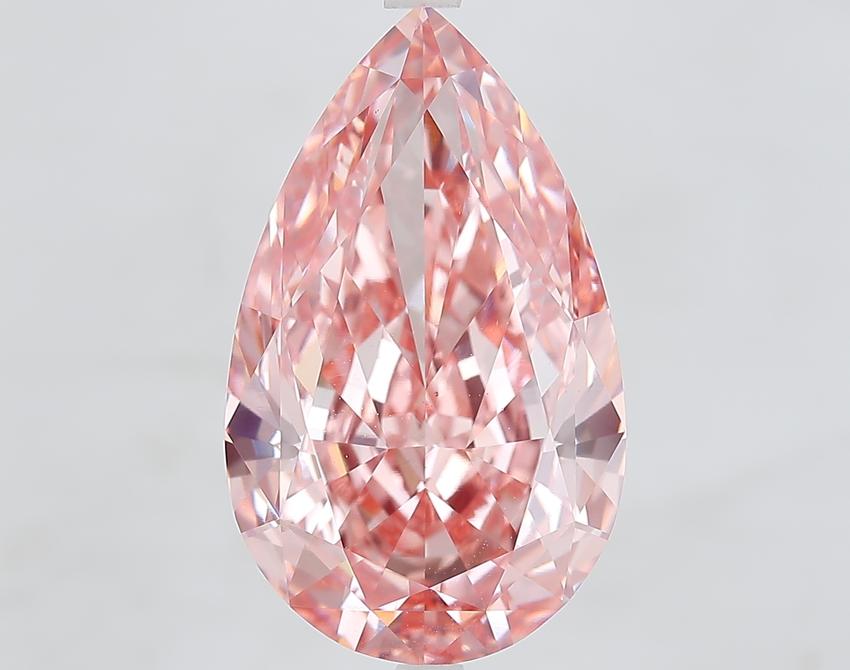 10.52 Ct. Fancy Vivid Pink Pear Lab Grown Diamond