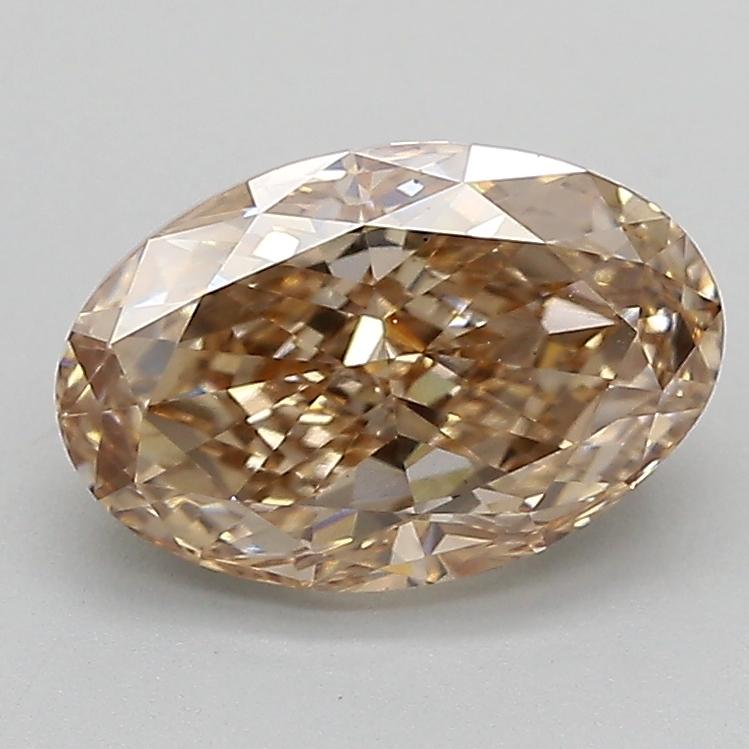 2.57 Ct. Light  Brown Oval Lab Grown Diamond