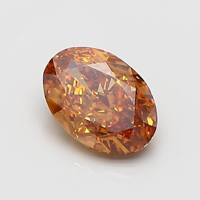 1.00 Ct. Fancy Orangy Brown Oval Lab Grown Diamond