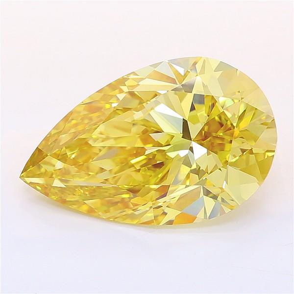 5.02 Ct. Fancy Intense Yellow Pear Lab Grown Diamond