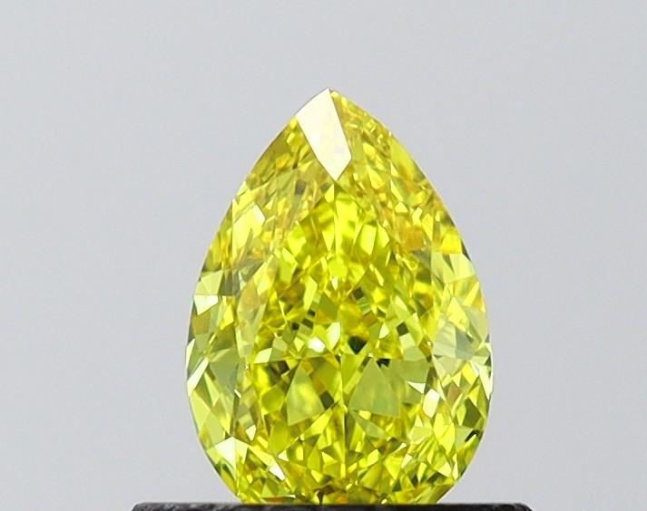 0.74 Ct. Fancy Vivid Yellow Pear Lab Grown Diamond