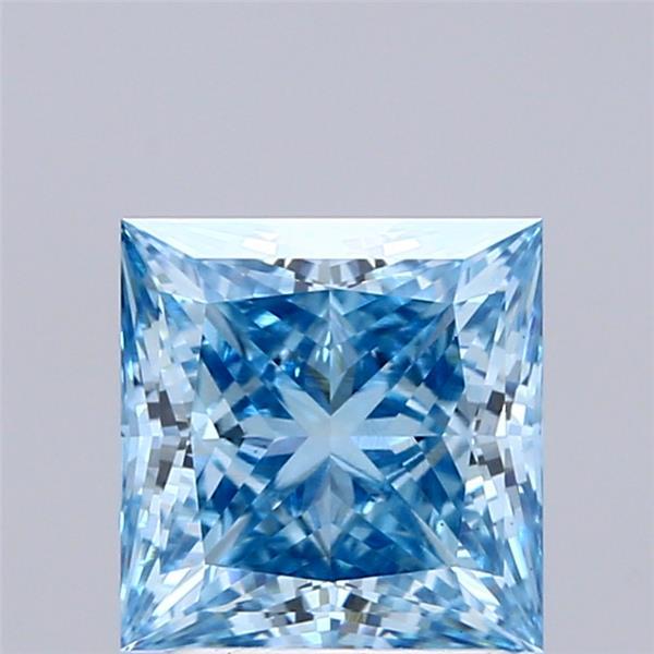 2.01 Ct. Fancy Vivid Blue Princess Lab Grown Diamond