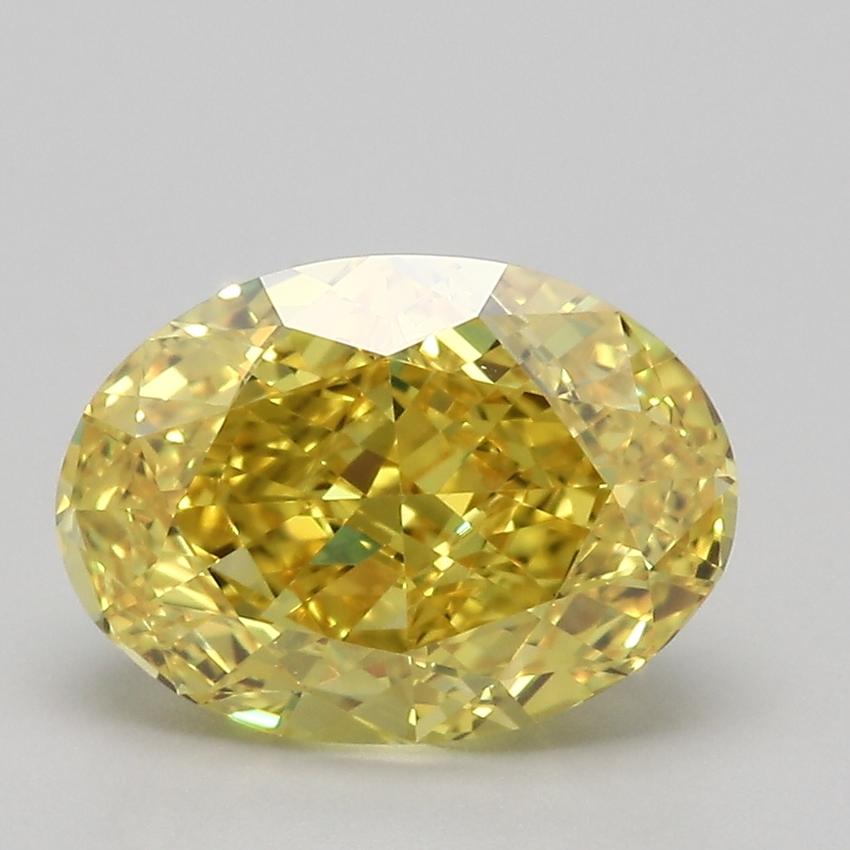 1.84 Ct. Fancy Vivid Yellow             Oval Lab Grown Diamond