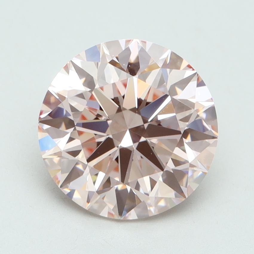 3.14 Ct. Fancy Intense Pink Round Lab Grown Diamond