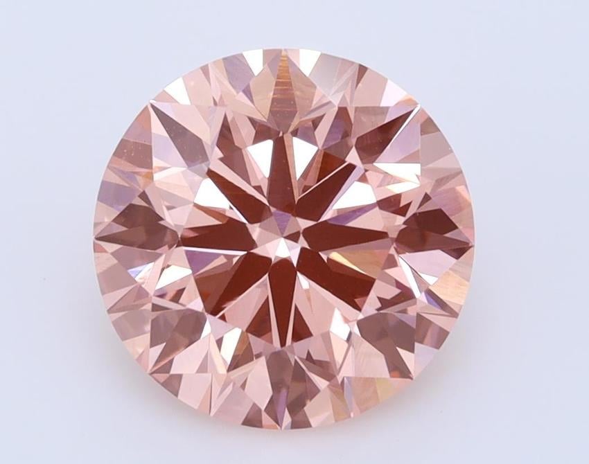 3.10 Ct. Fancy Vivid Pink Round Lab Grown Diamond
