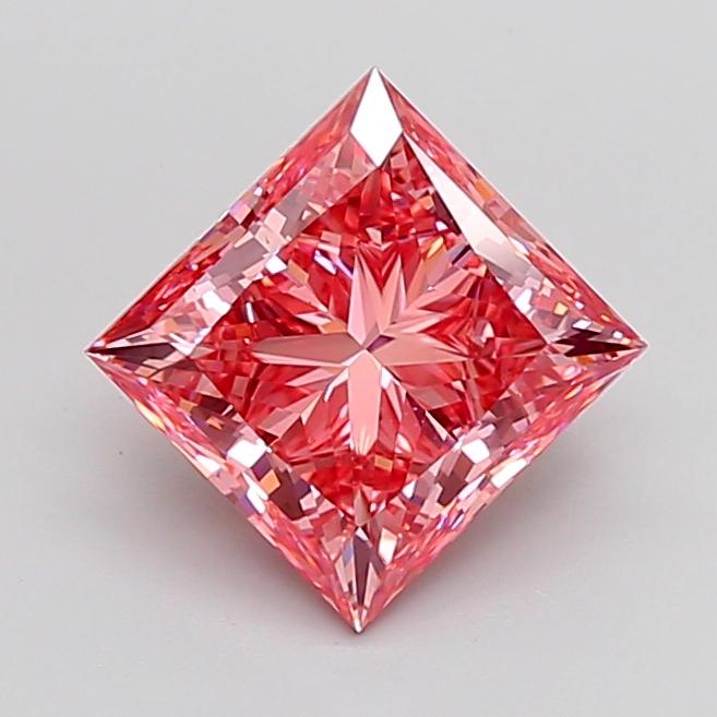 6.00 Ct. Fancy Vivid Pink Princess Lab Grown Diamond