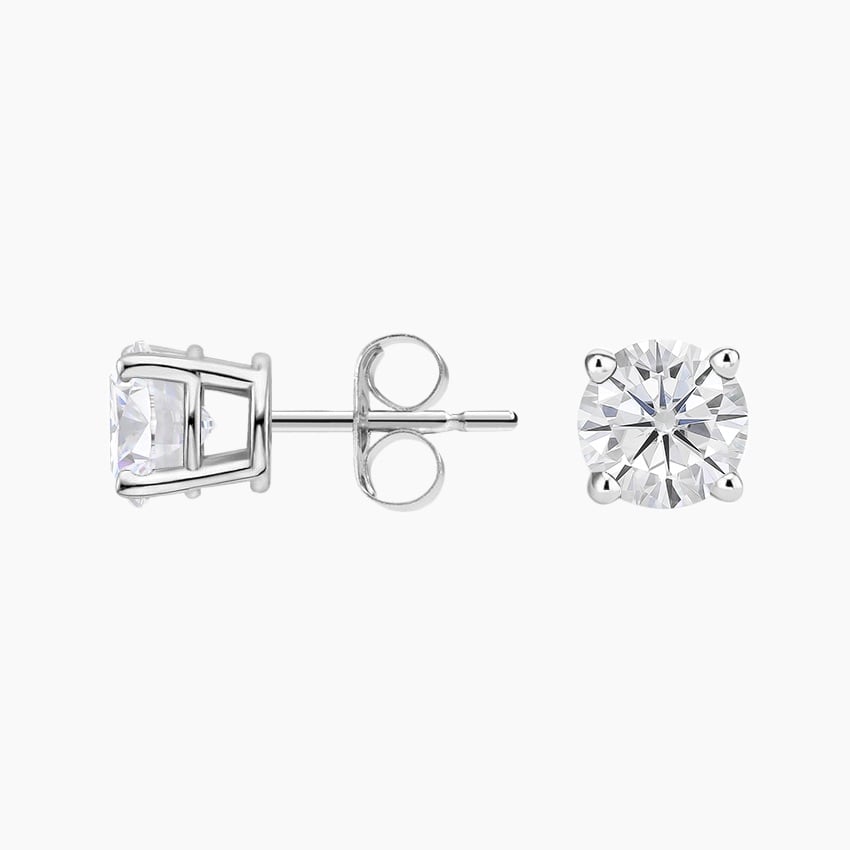 Moissanite Earrings Birthstone Stud Earrings – MomentWish Jewelry