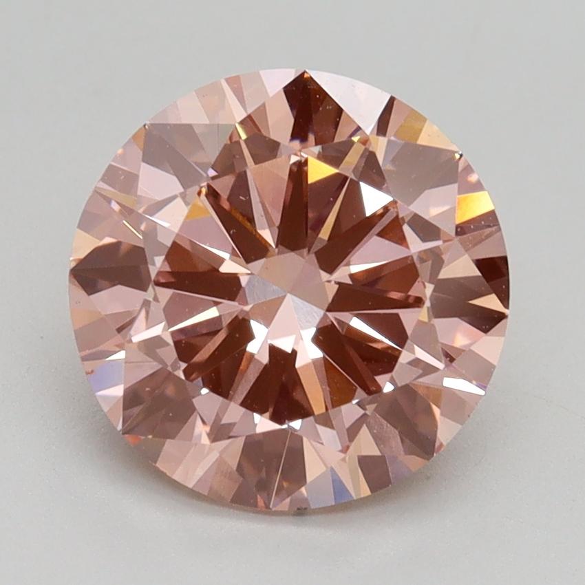 2.70 Ct. Fancy Intense Pink Round Lab Grown Diamond