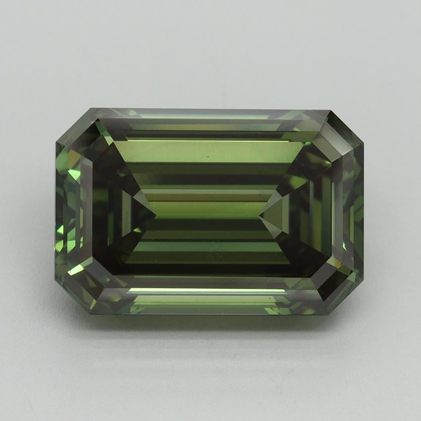 7.57 Ct. Fancy Vivid Green Emerald Lab Grown Diamond