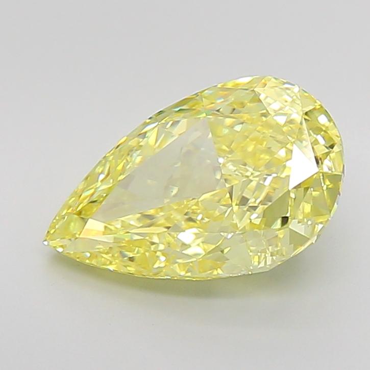 4.55 Ct. Fancy Intense Yellow Pear Lab Grown Diamond