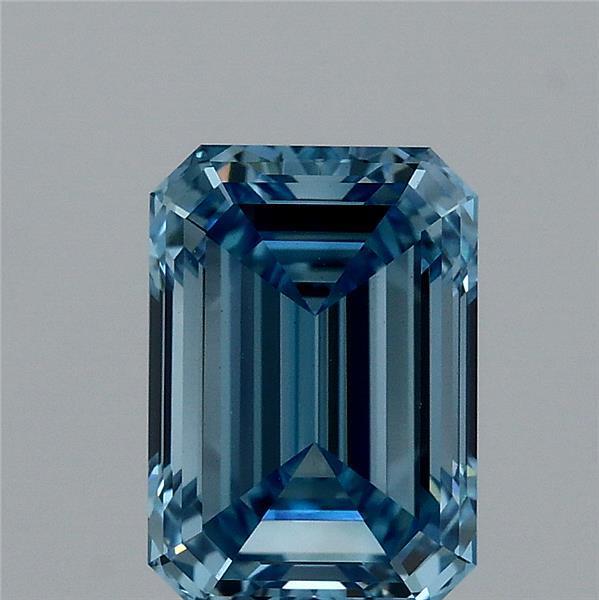 2.10 Ct. Fancy Vivid Blue Emerald Lab Grown Diamond
