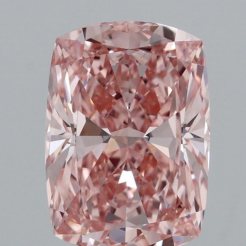 3.09 Ct. Fancy Intense Pink Cushion Lab Grown Diamond
