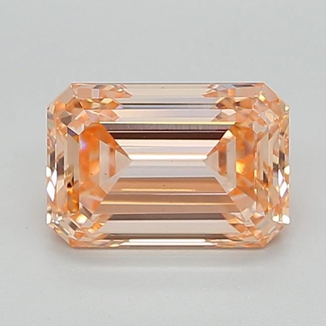 2.41 Ct. Fancy Intense  Orange Emerald Lab Grown Diamond