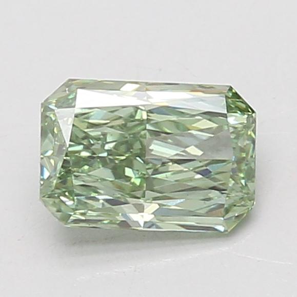 1.10 Ct. Fancy Vivid Green Radiant Lab Grown Diamond