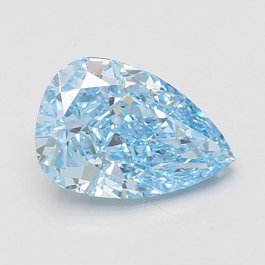 3.01 Ct. Fancy Vivid Blue Pear Lab Grown Diamond