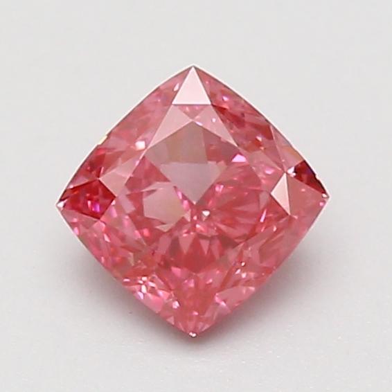 0.95 Ct. Fancy Vivid Pink Cushion Lab Grown Diamond
