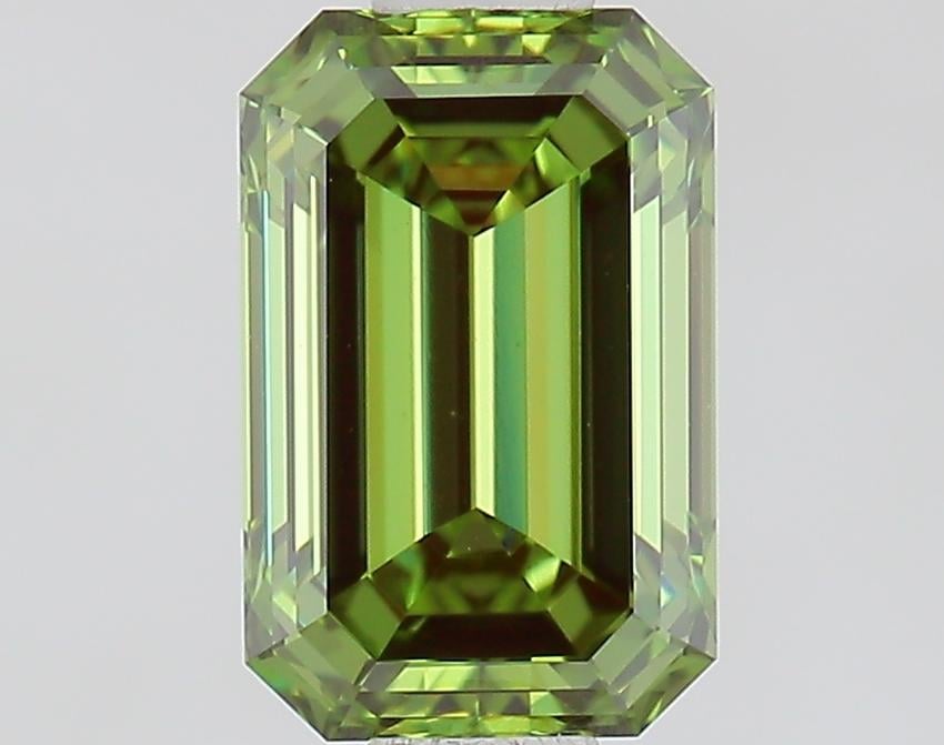 0.91 Ct. Fancy Vivid Green Emerald Lab Grown Diamond