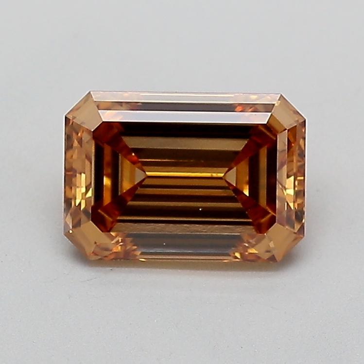 1.25 Ct. Fancy Intense Brownish Orange Emerald Lab Grown Diamond