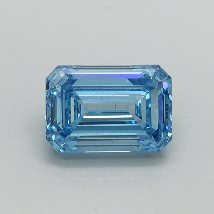 1.06 Ct. Fancy Vivid Blue Emerald Lab Grown Diamond