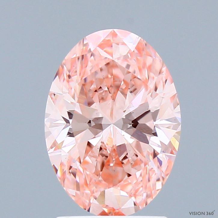 2.01 Ct. Fancy Vivid  Pink Oval Lab Grown Diamond
