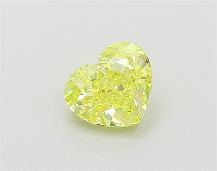 1.00 Ct. Fancy Vivid Yellow Heart Lab Grown Diamond