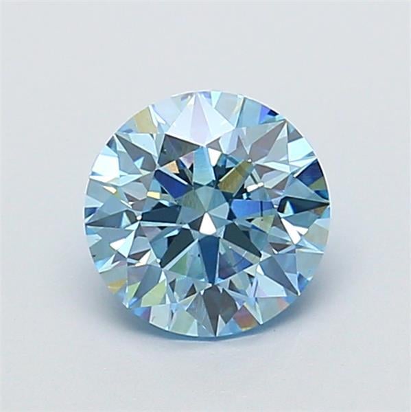 1.51 Ct. Fancy Vivid Blue Round Lab Grown Diamond
