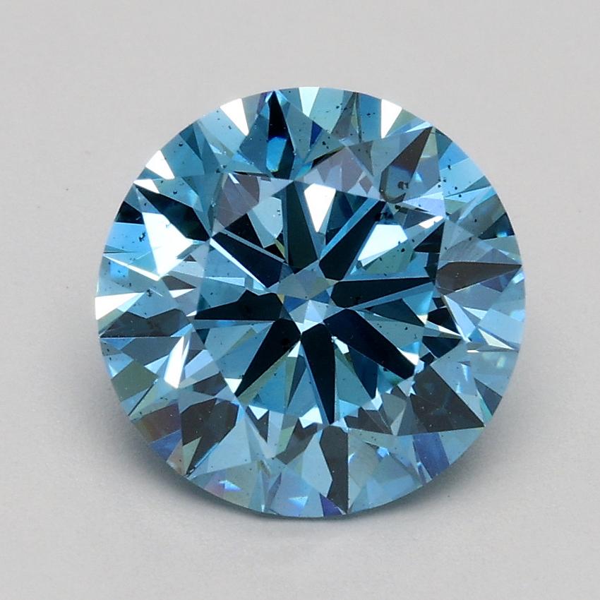 2.00 Ct. Fancy Vivid Blue Round Lab Grown Diamond