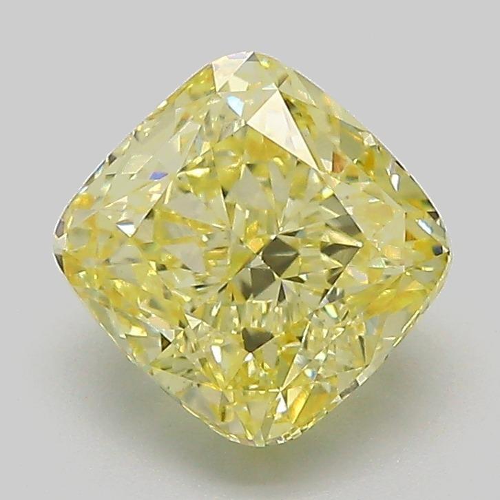 2.08 Ct. Fancy Intense  Yellow Cushion Lab Grown Diamond