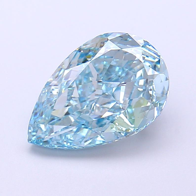 3.01 Ct. Fancy Vivid  Blue Pear Lab Grown Diamond